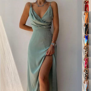 Women’s Midi Slip Dress Irregular Hem Summer Spaghetti Strap Floral Casual Dress
