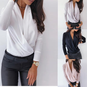 Women's Deep V-Neck Shirt – Sexy & Elegant