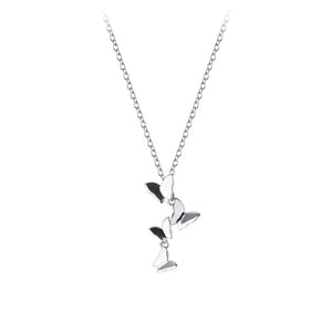 S925 Sterling Silver Butterfly Necklace – Korean Style Forest Animal Pendant Jewelry for Women