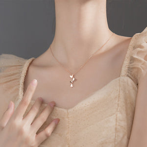 S925 Sterling Silver Butterfly Necklace – Korean Style Forest Animal Pendant Jewelry for Women