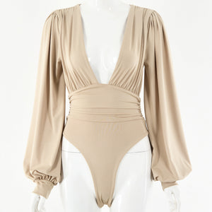 Women's Sexy Long Sleeve V-Neck Jumpsuit