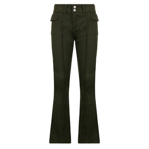 Women's Low-Rise Slim-Fit Casual Trousers