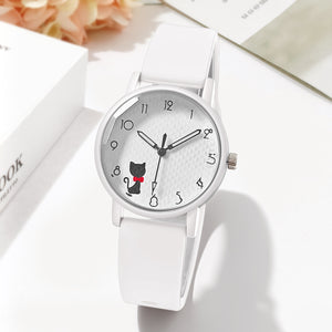 Women’s Silicone Strap Quartz Watch – Casual Student Minimalist Wristwatch