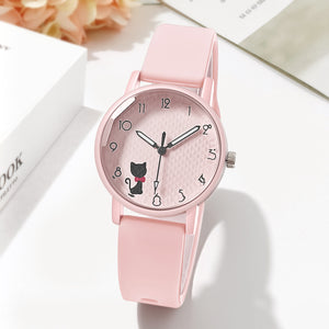 Women’s Silicone Strap Quartz Watch – Casual Student Minimalist Wristwatch