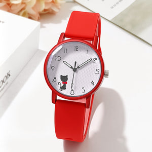 Women’s Silicone Strap Quartz Watch – Casual Student Minimalist Wristwatch