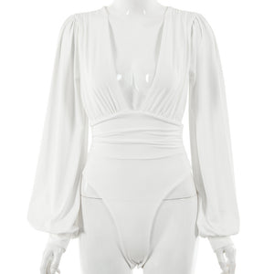 Women's Sexy Long Sleeve V-Neck Jumpsuit