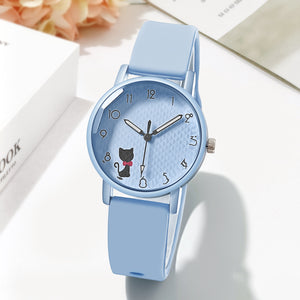 Women’s Silicone Strap Quartz Watch – Casual Student Minimalist Wristwatch