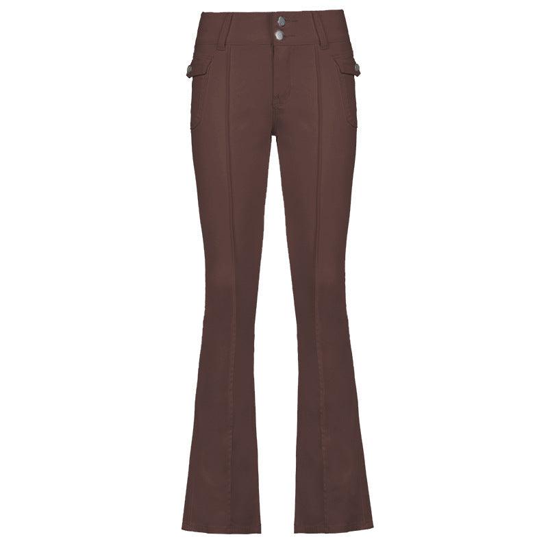 Women's Low-Rise Slim-Fit Casual Trousers