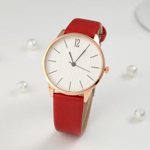 Women’s Personalized Quartz Watch – Minimalist Fashion Leather Strap Wristwatch