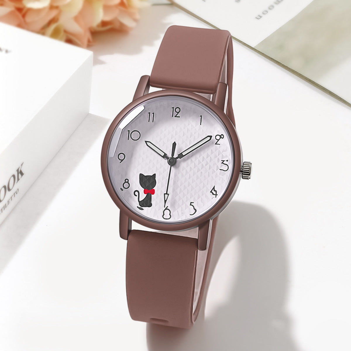 Women’s Silicone Strap Quartz Watch – Casual Student Minimalist Wristwatch