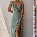 Women’s Midi Slip Dress Irregular Hem Summer Spaghetti Strap Floral Casual Dress