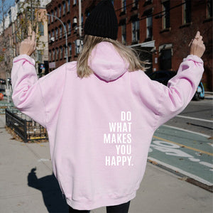 Women's Loose Fit Printed Sports Hoodie