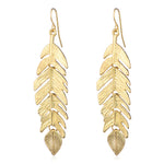Tassel Leaf Long Earrings for Women – European & American Fashion Geometric Gold Dangle Earrings
