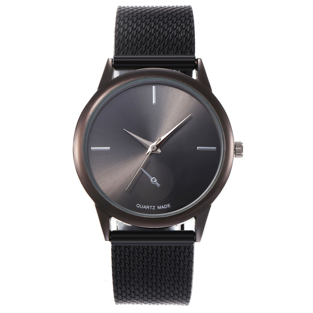 Women’s Quartz Watch – Creative Minimalist Mesh Plastic Strap Fashion Wristwatch