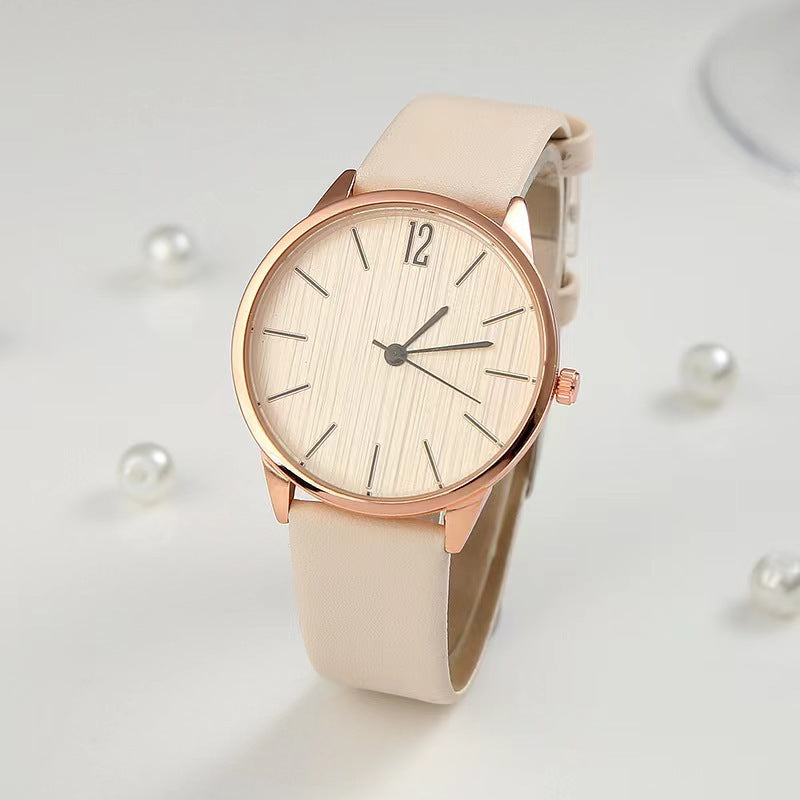 Women’s Personalized Quartz Watch – Minimalist Fashion Leather Strap Wristwatch