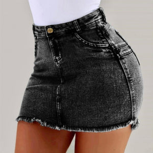 Women’s High Waist Denim Pencil Skirt Sexy Slim Fit Casual Jeans Skirt