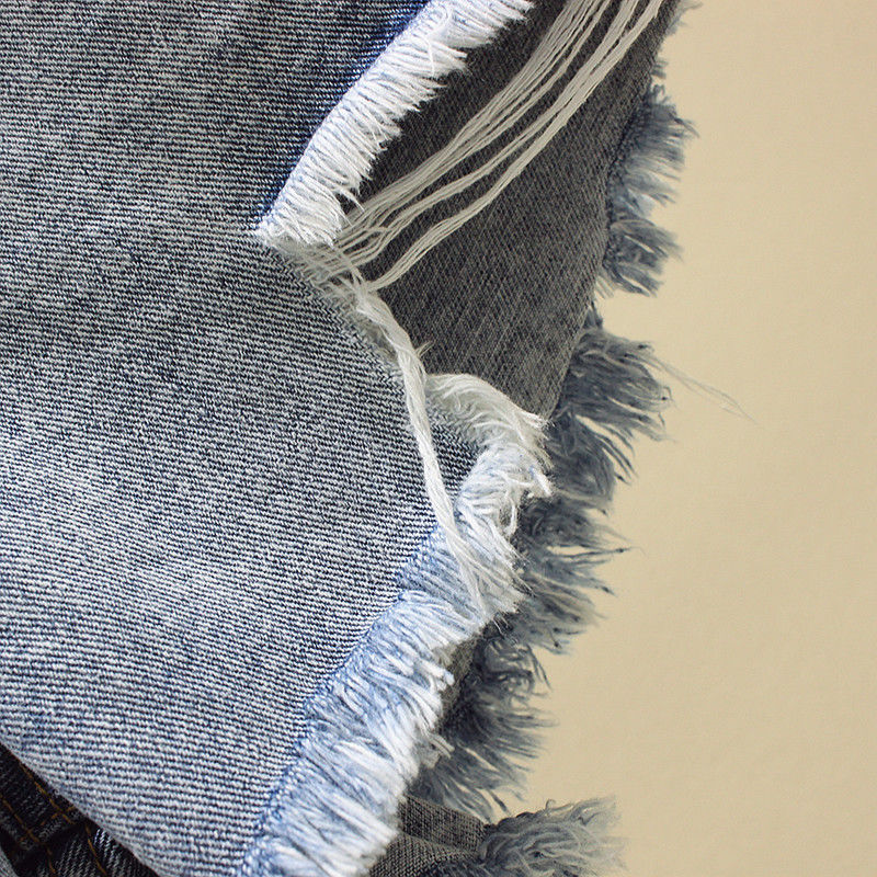 Women’s High Waist Distressed Denim Shorts Wide Leg Ripped Summer Jean Shorts