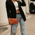 Women’s Business Blazer Slim Fit Long Sleeve Office Jacket Elegant Casual Spring Autumn Blazer
