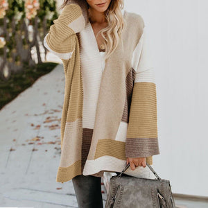 Women’s Long Knitted Cardigan Thick Warm Coat Elegant Casual Autumn Winter Jacket