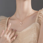 S925 Sterling Silver Butterfly Necklace – Korean Style Forest Animal Pendant Jewelry for Women