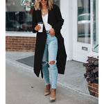 Women's Solid Color Medium-Length Trench Coat