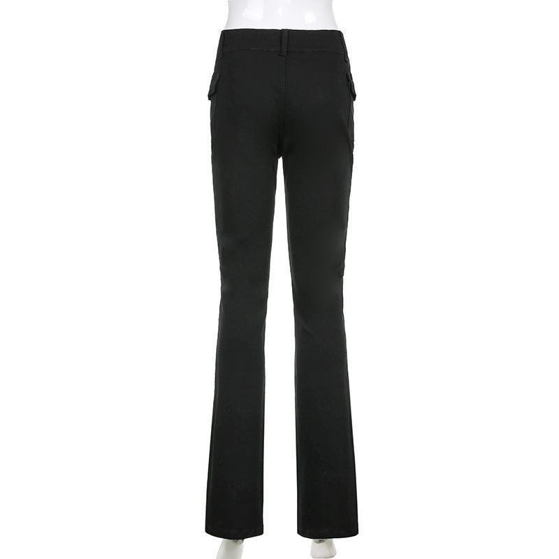 Women's Low-Rise Slim-Fit Casual Trousers