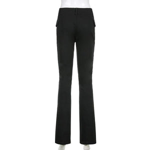 Women's Low-Rise Slim-Fit Casual Trousers