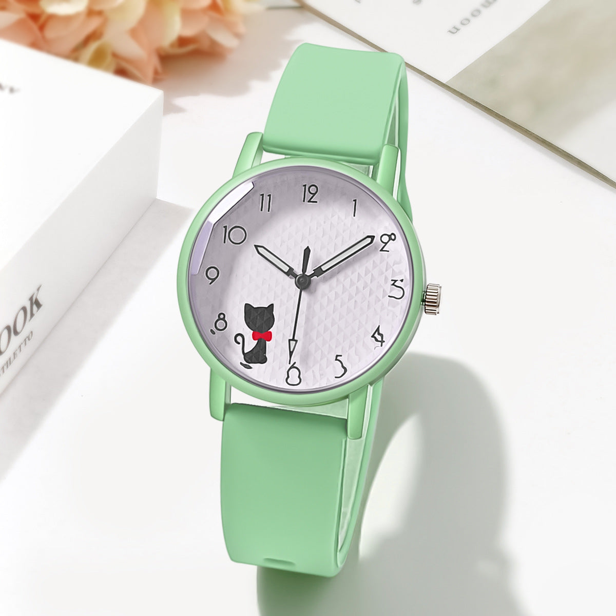 Women’s Silicone Strap Quartz Watch – Casual Student Minimalist Wristwatch