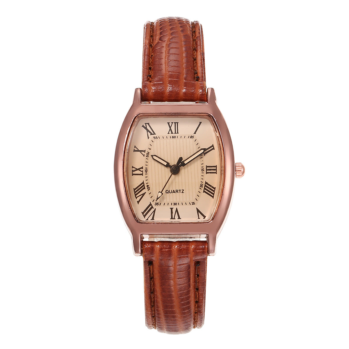 Women’s Classic Quartz Watch – Elegant Oval Dial Faux Leather Strap Casual Wristwatch