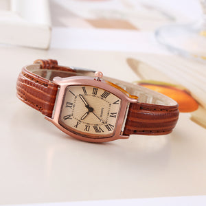 Women’s Classic Quartz Watch – Elegant Oval Dial Faux Leather Strap Casual Wristwatch