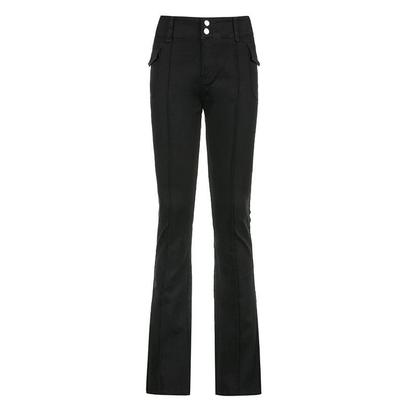 Women's Low-Rise Slim-Fit Casual Trousers