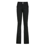 Women's Low-Rise Slim-Fit Casual Trousers