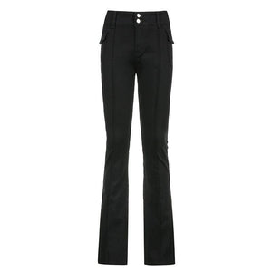 Women's Low-Rise Slim-Fit Casual Trousers