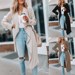Women's Solid Color Medium-Length Trench Coat