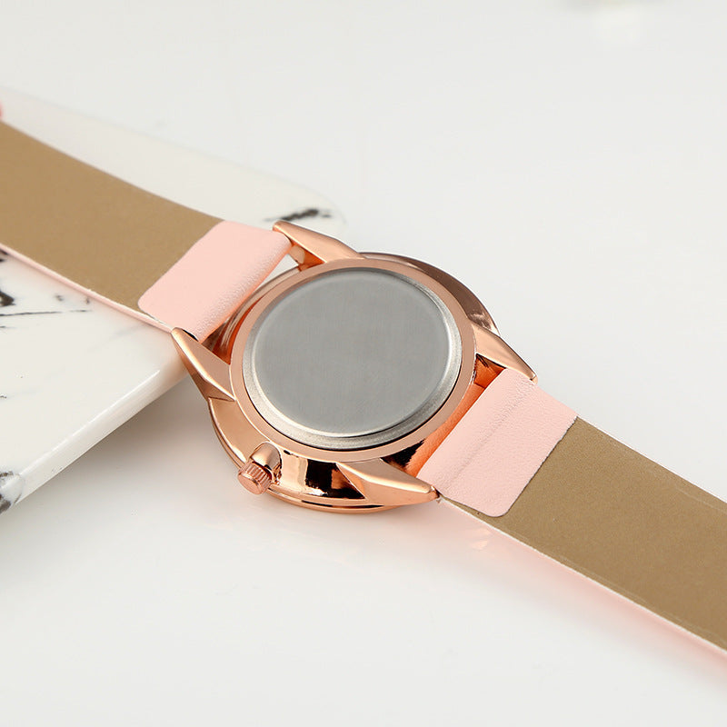 Women’s Personalized Quartz Watch – Minimalist Fashion Leather Strap Wristwatch