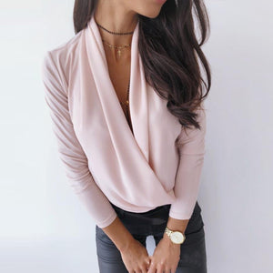 Women's Deep V-Neck Shirt – Sexy & Elegant