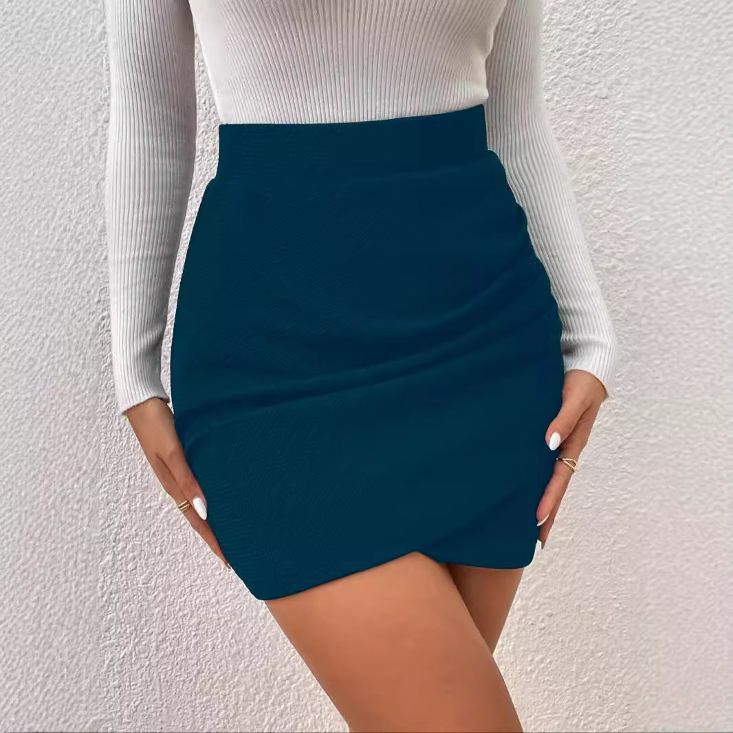 Women’s Bandage Mini Skirt High Waist Bodycon Hip Skirt Stretchy Clubwear