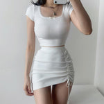 Women's High-Waisted Midi Skirt