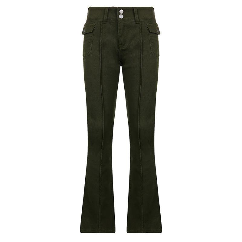 Women's Low-Rise Slim-Fit Casual Trousers