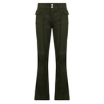 Women's Low-Rise Slim-Fit Casual Trousers