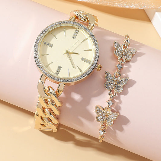 Women’s Minimalist Bracelet Watch Thin Strap Elegant Casual Wrist Watch Set