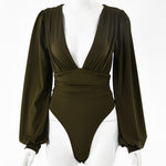 Women's Sexy Long Sleeve V-Neck Jumpsuit