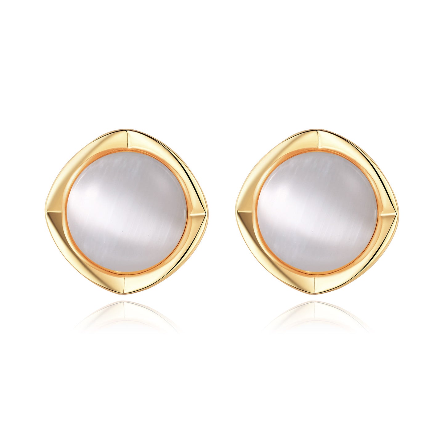 High-End Gold Floral Earrings – 14K Gold Plated Opal & Zircon Retro Luxury Earrings for Women