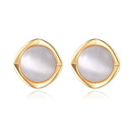 High-End Gold Floral Earrings – 14K Gold Plated Opal & Zircon Retro Luxury Earrings for Women