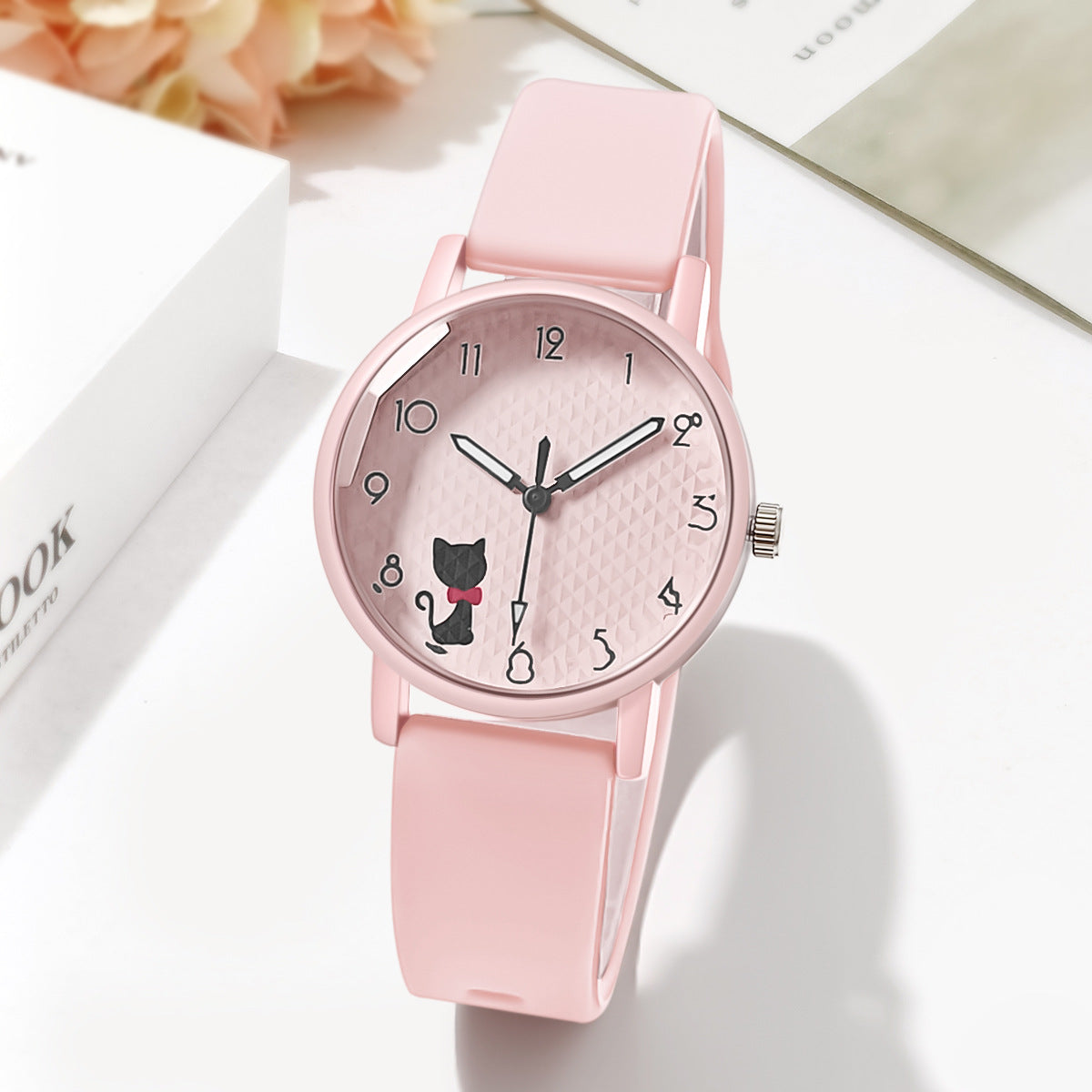 Women’s Silicone Strap Quartz Watch – Casual Student Minimalist Wristwatch