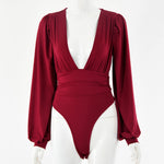 Women's Sexy Long Sleeve V-Neck Jumpsuit