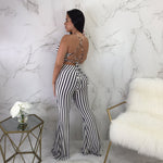 Women's Striped Slim Fit Jumpsuit