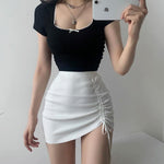Women's High-Waisted Midi Skirt