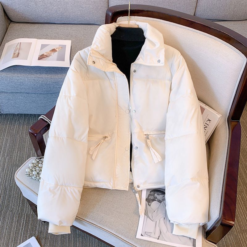 Women's Cotton Padded Winter Coat – Black, Khaki, Red & White