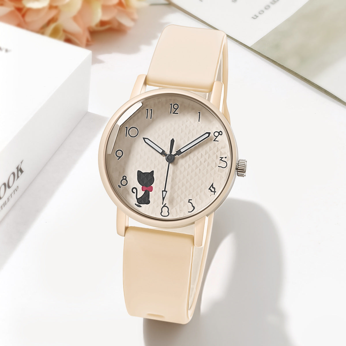 Women’s Silicone Strap Quartz Watch – Casual Student Minimalist Wristwatch